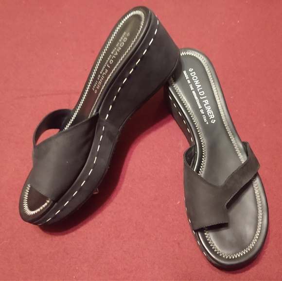 Donald J Pliner Salya Platform Sandals Black 8.5W - Picture 1 of 8